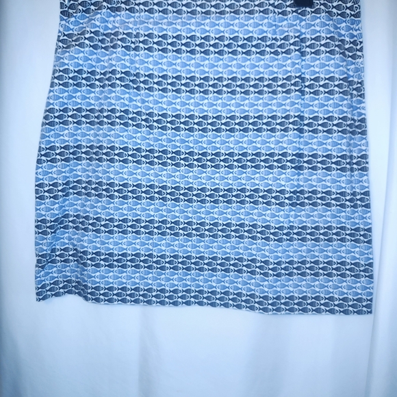 Talbots Black and Blue Fish Pattern Skirt - Picture 3 of 5
